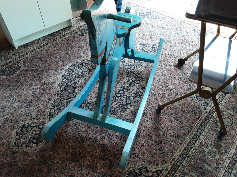 CHEVAL A BASCULE BLEUE 