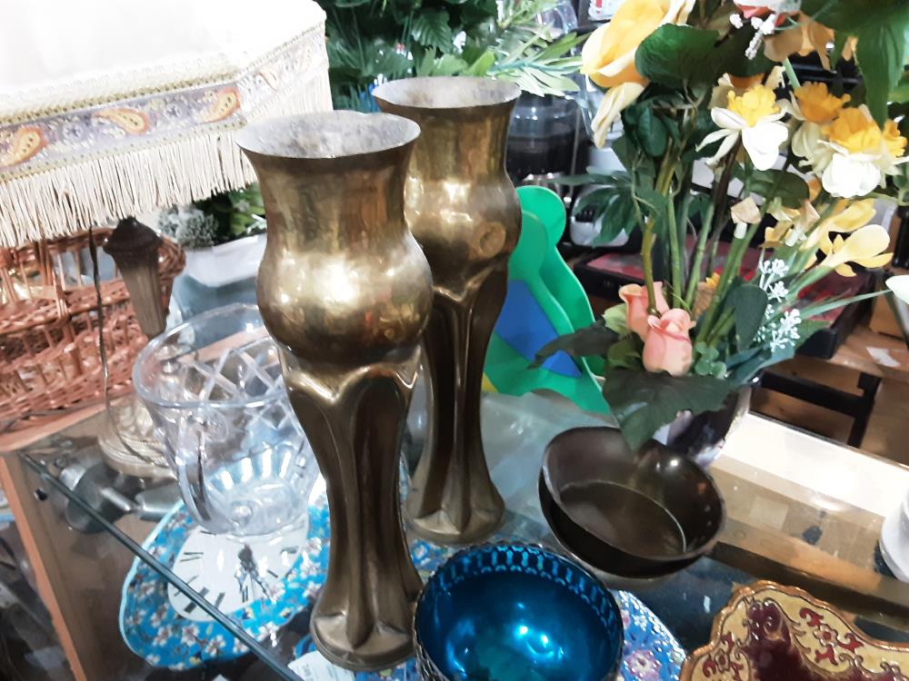 VASE OBUS ANCIEN DORE