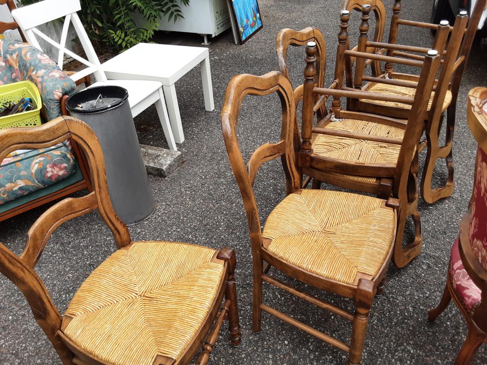 LOT DE 6 CHAISES BOIS BAUMANN