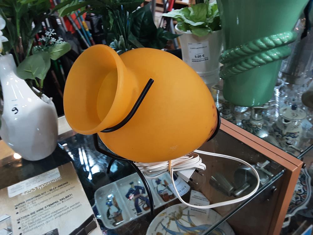 LAMPE PATE DE VERRE ORANGE