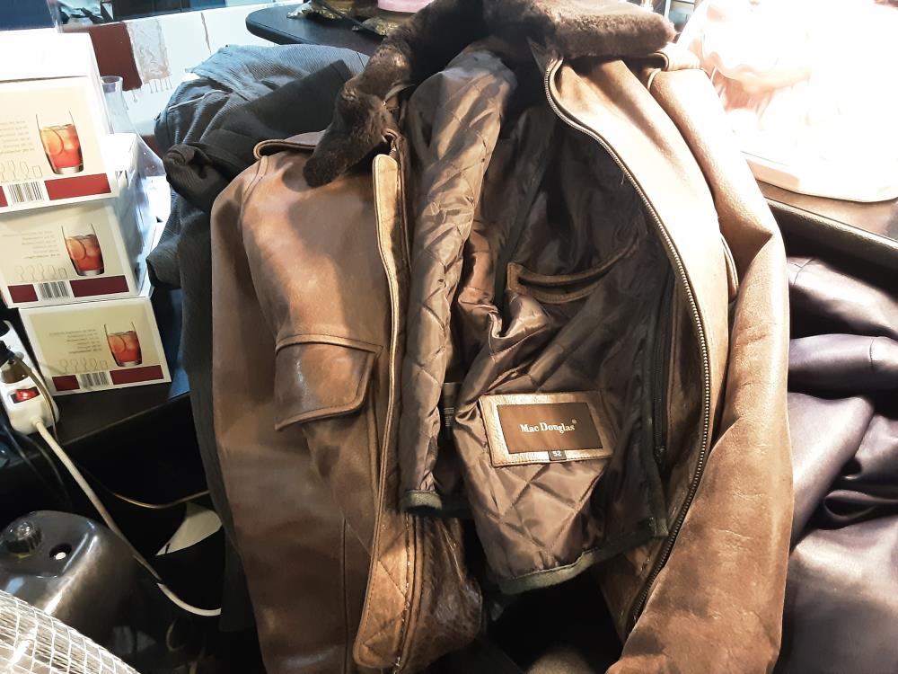 VESTE CUIR BRUN MAC DOUGLAS 