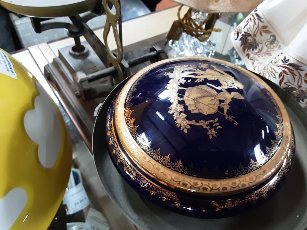 BONBONNIERE LIMOGES BLEU