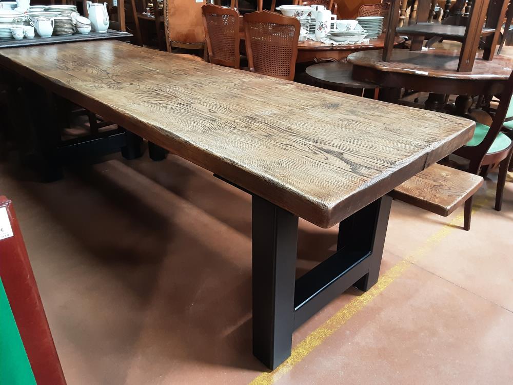 TABLE FERMIERE BOIS + BANC