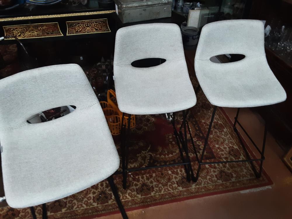 TABOURET ASSISE TISSUS BEIGE PN 175