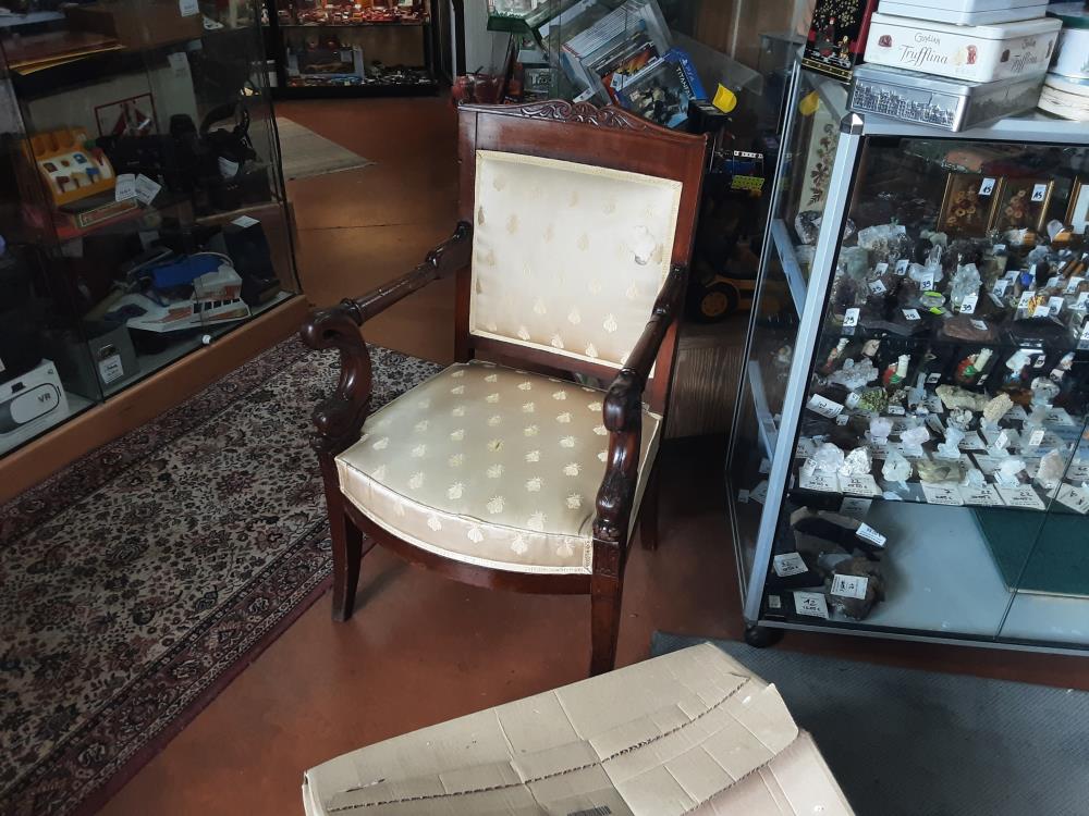 FAUTEUIL ANCIEN ACAJOU