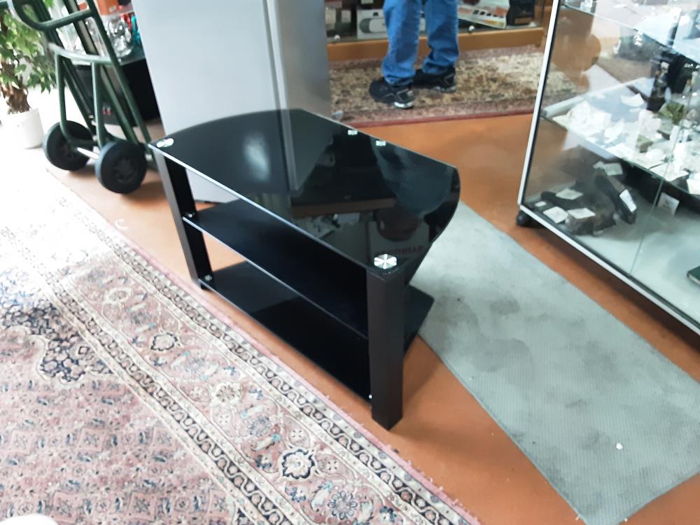 MEUBLE TELE VERRE NOIR