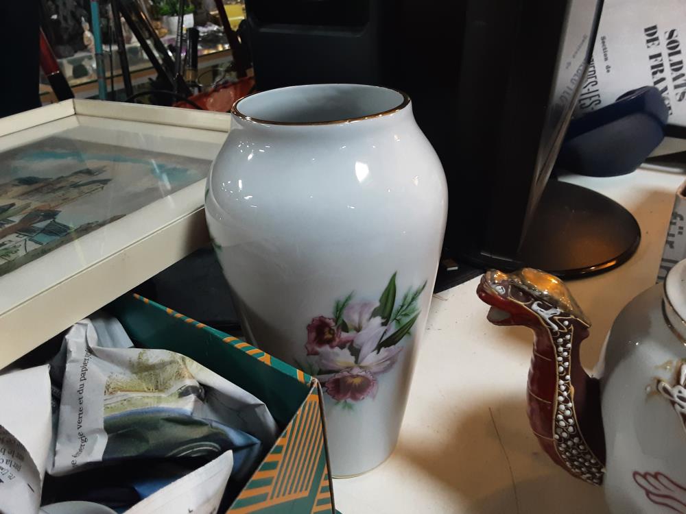 VASE FLEURS LIMOGES