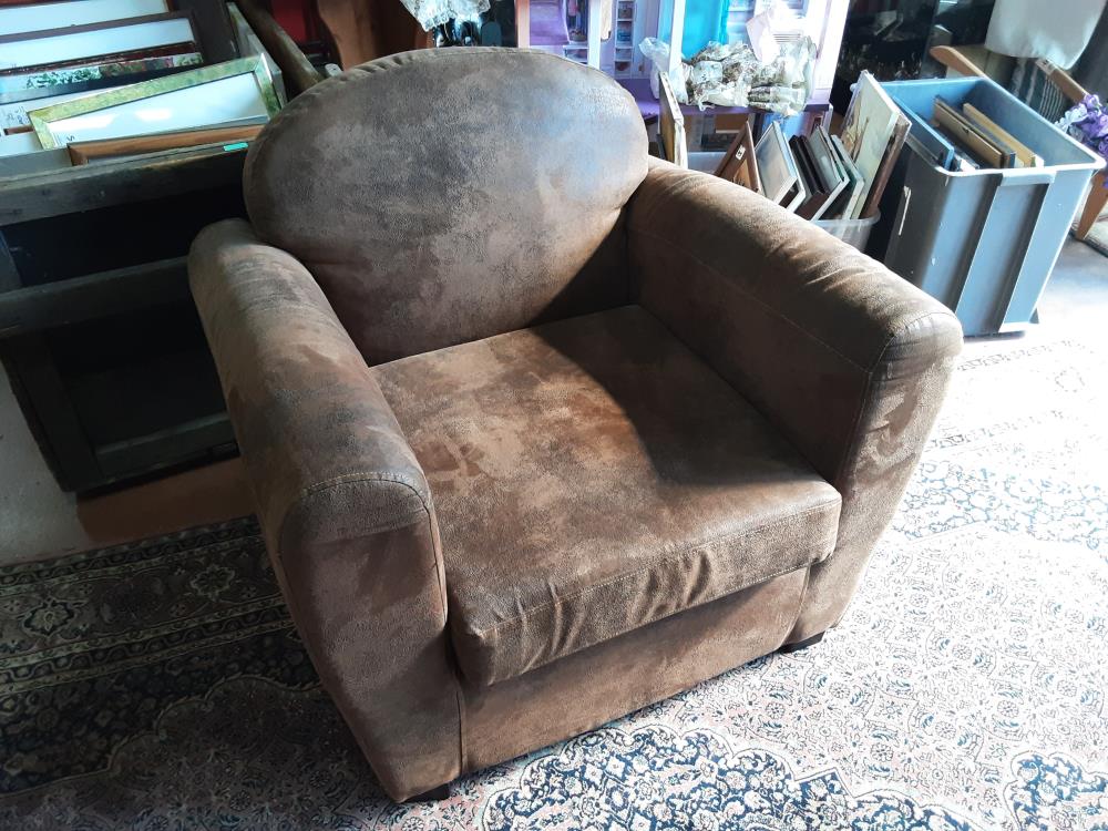 FAUTEUIL CLUB BRUN