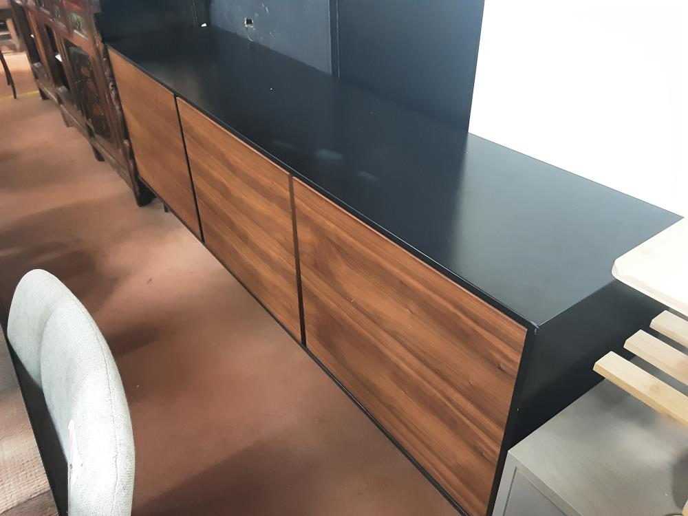 BAHUT BAS NOIR 3P BEIGE MILIBOO