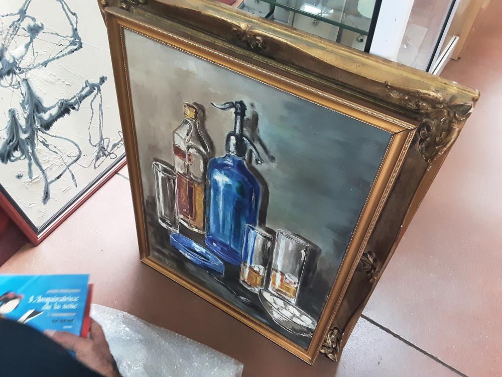 PEINTURE SYPHON SIGNÉ MICHEL HUCBOURG
