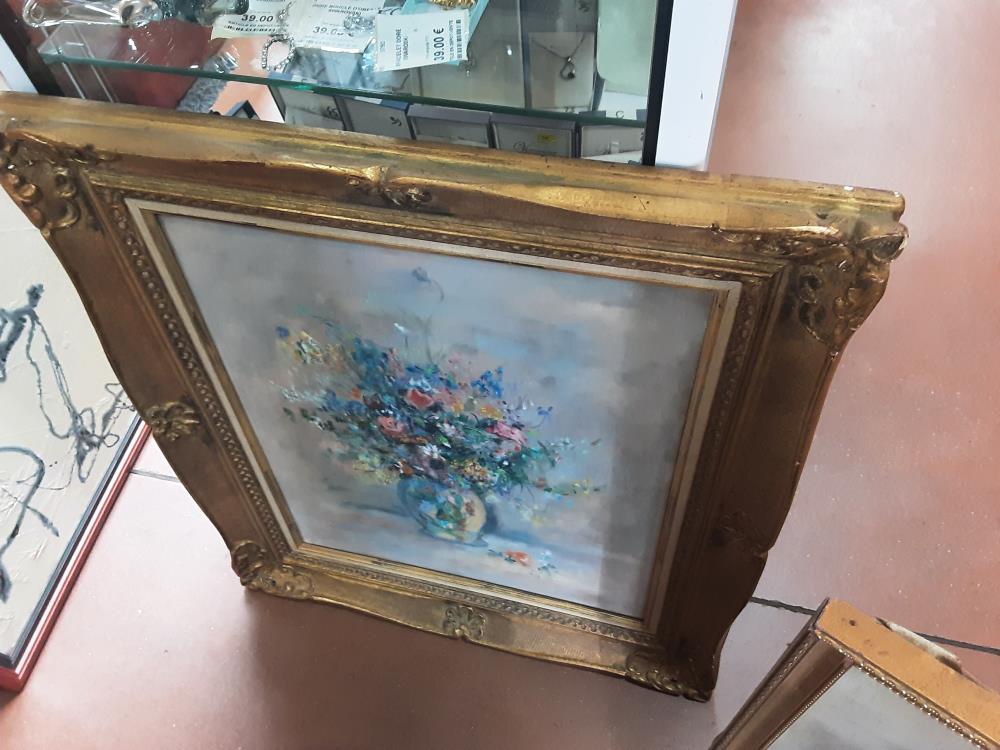 PEINTURE FLEURS SIGNÉ LOPES