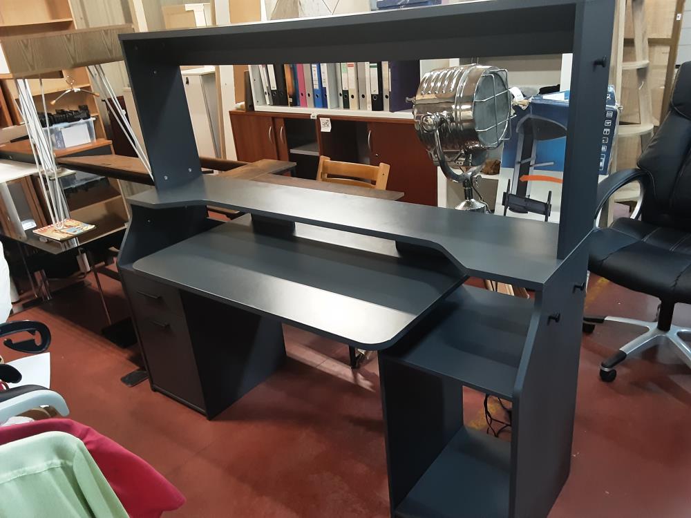 BUREAU GAMER GRIS 1P 