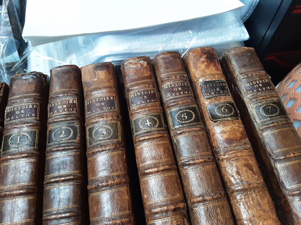 LOT DE 7 VOLUMES HISTOIRE DE MALTHE 1778
