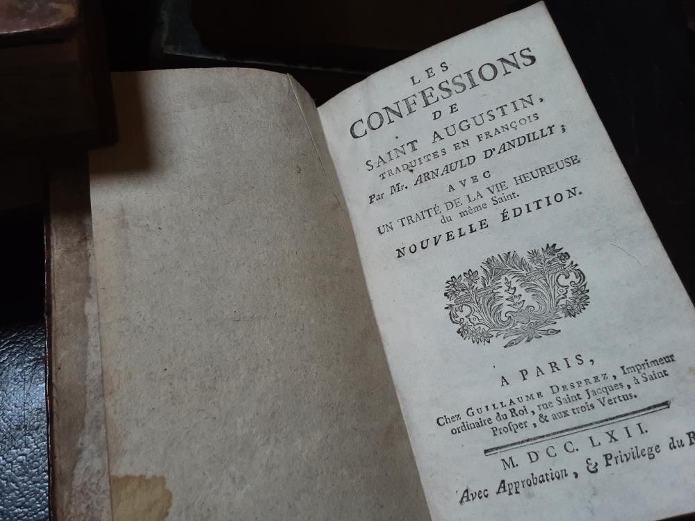 LIVRE CONFESSION DE ST-AUGUSTIN 1762