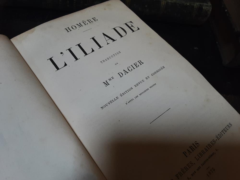 LIVRE L’ILIADE D’HOMERE 1875