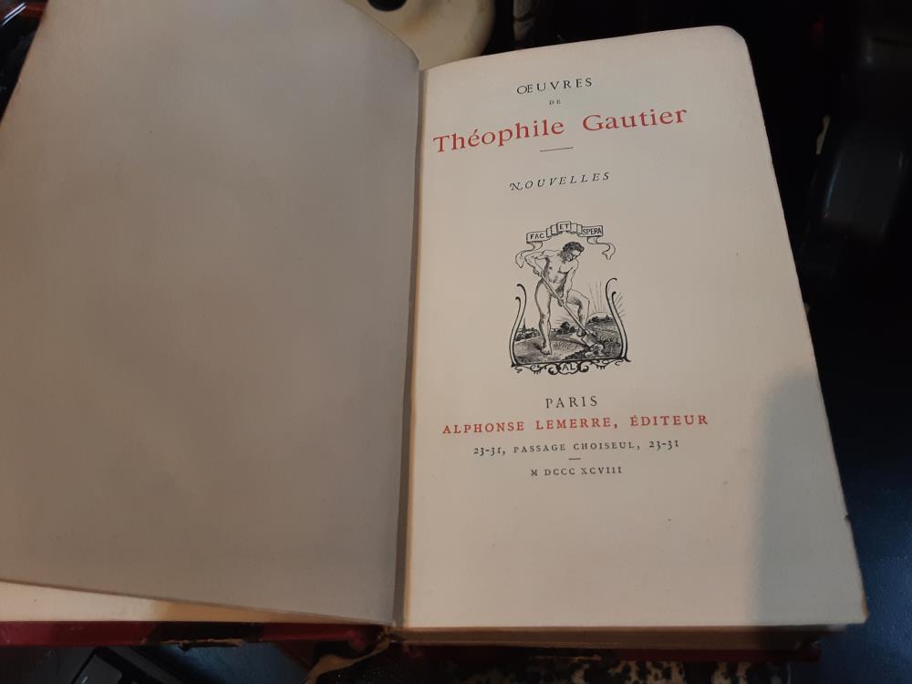 LIVRE THEOPHILE GAUTIER 1898