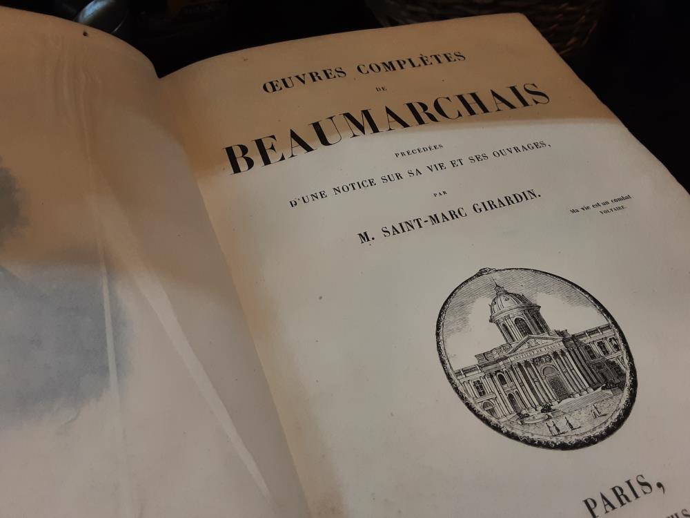 LIVRE ŒUVRE COMPLETE DE BEAUMARCHAIS 1856