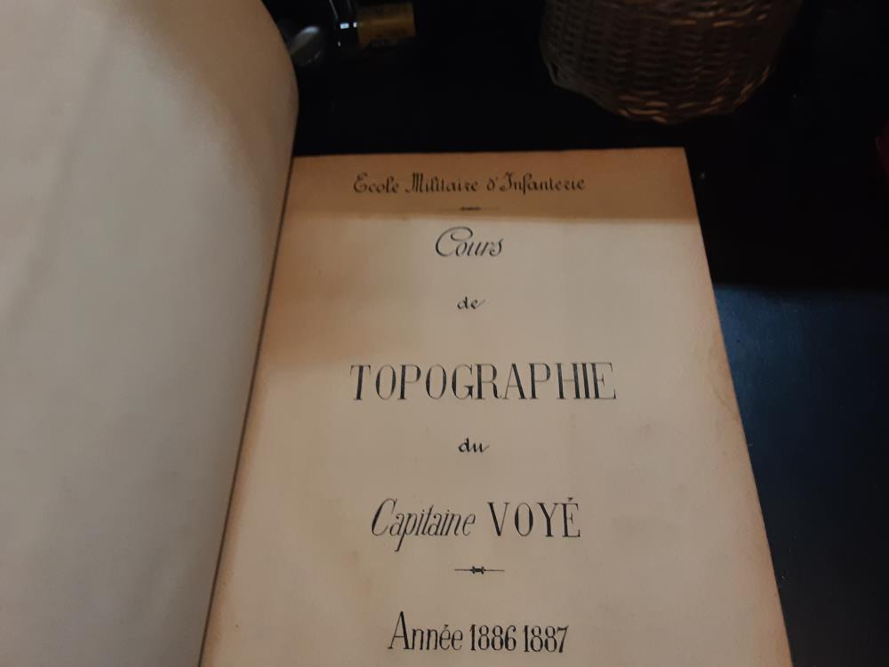 LIVRE TOPOGRAPHIE CAPITAINE VOYÉ 1886 