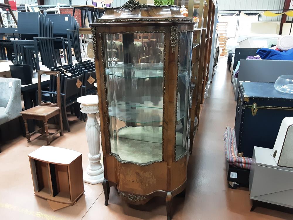 VITRINE GALBÉ DORÉ BOIS 1P 