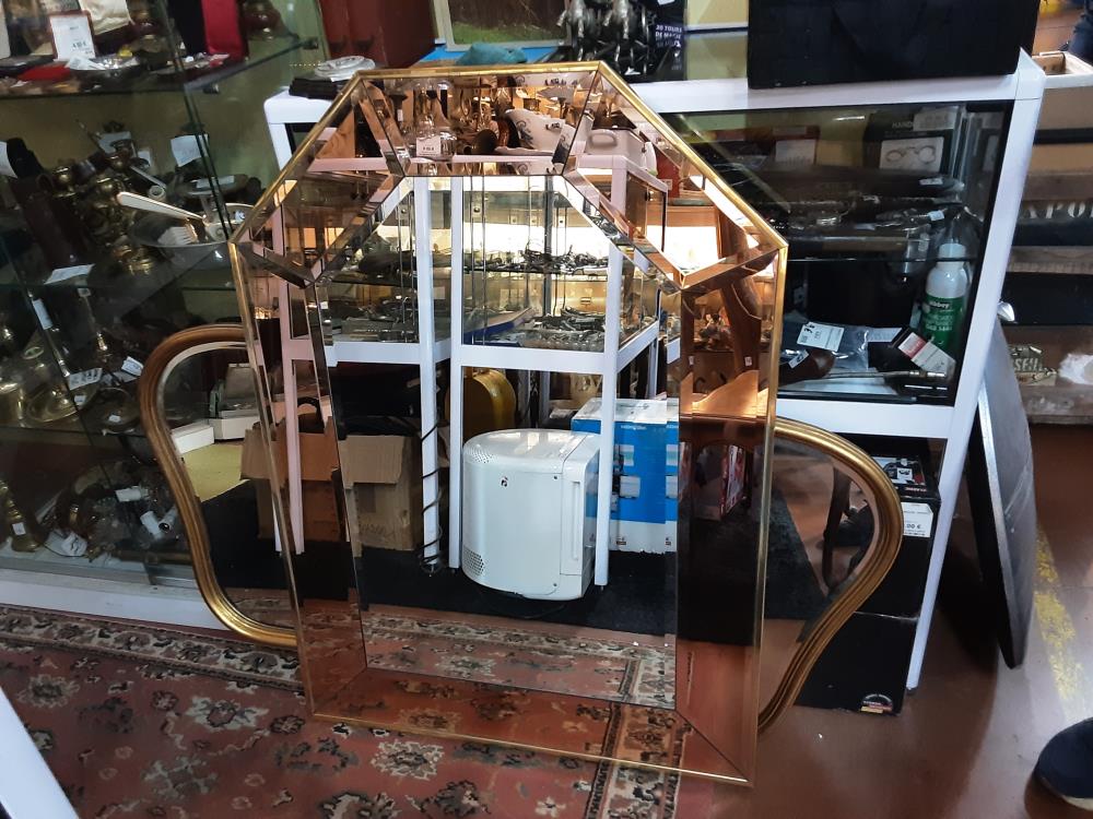 MIROIR BISAUTÉ DORÉ 