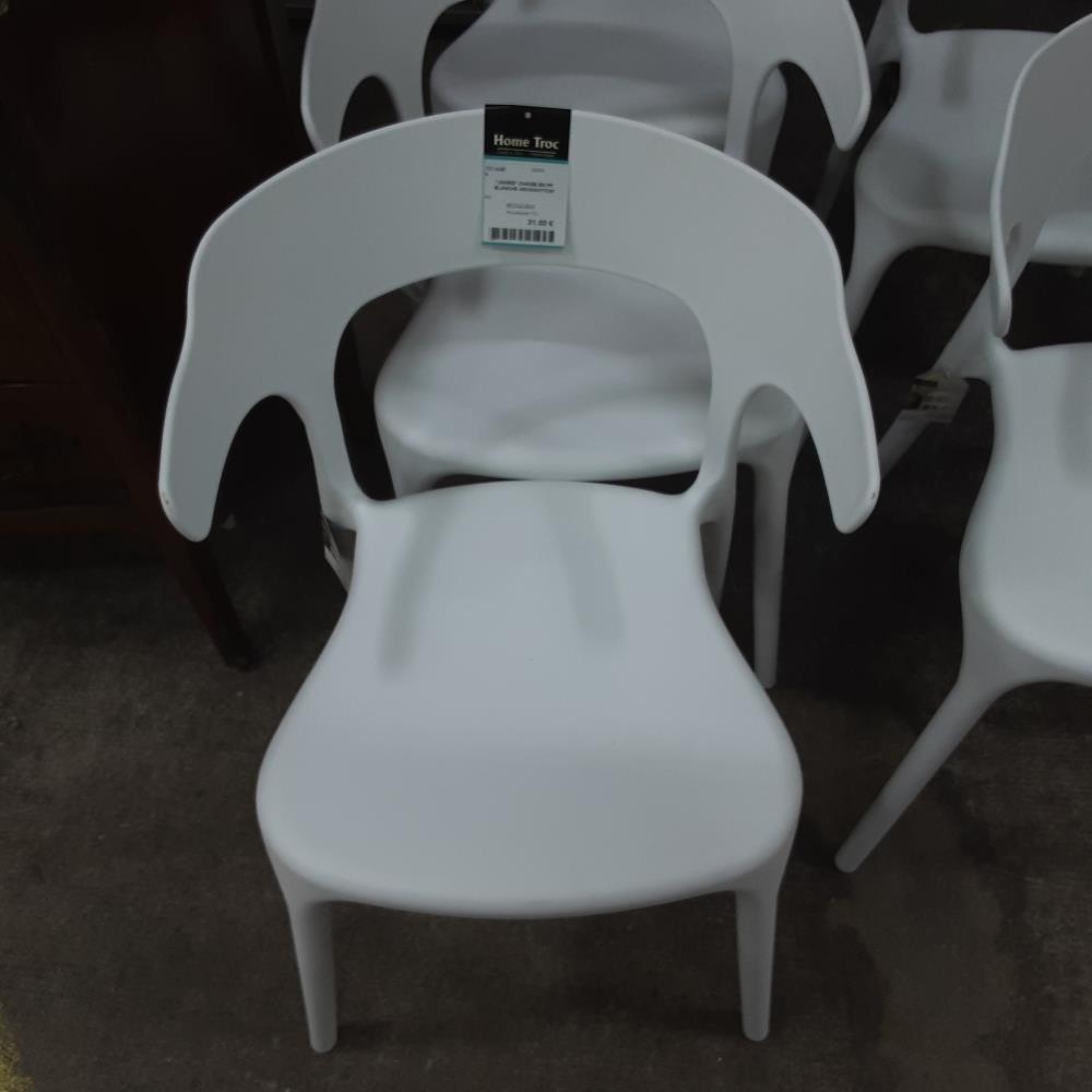"JAMES" CHAISE EN PP BLANCHE 48X43XH77CM