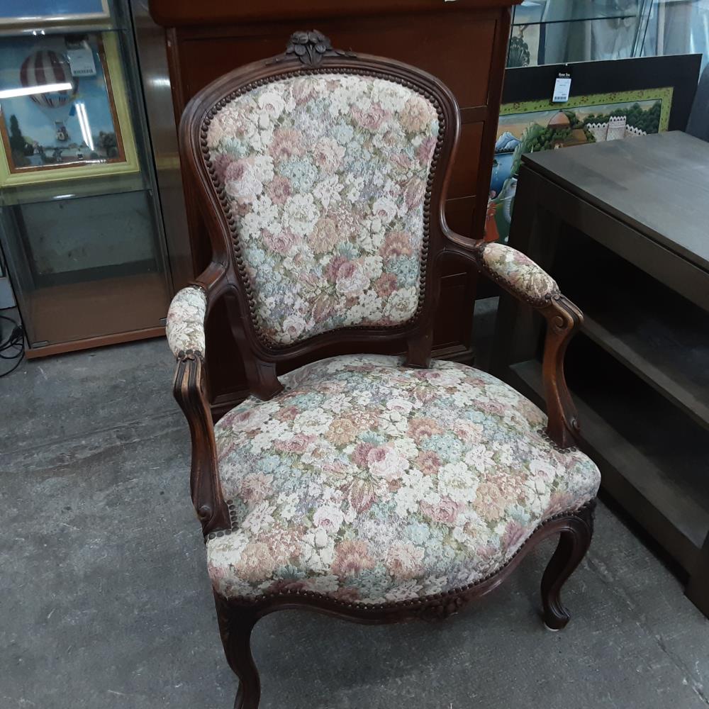 FAUTEUIL TISSU BOIS 