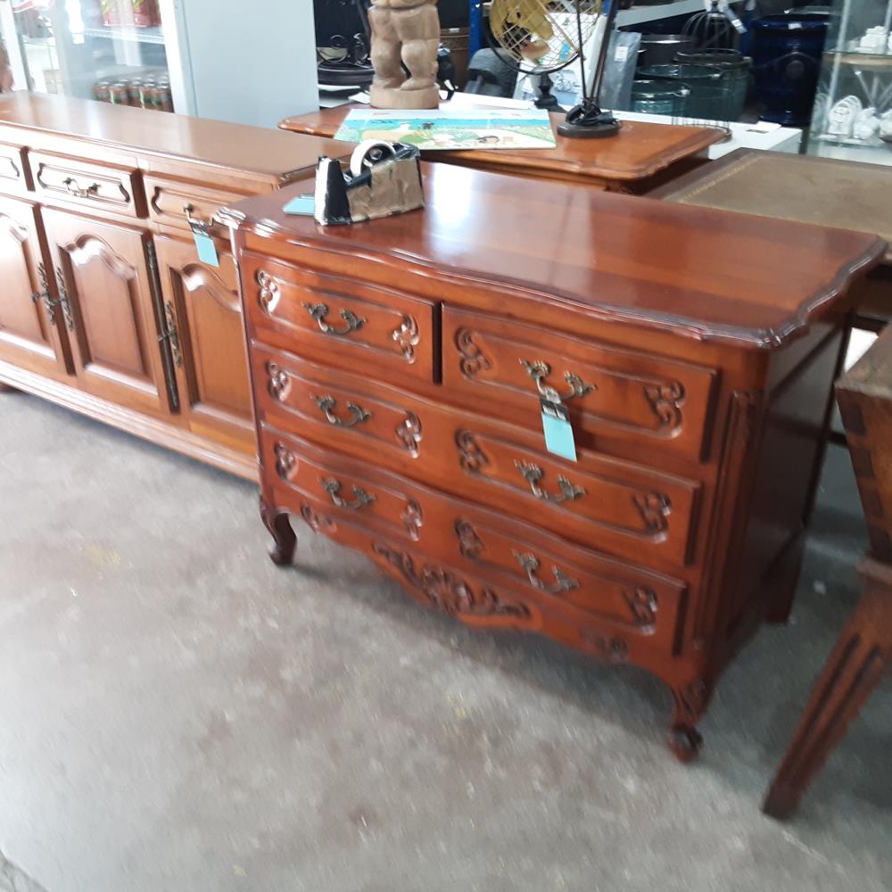 COMMODE 3T COULEUR MERISIER 