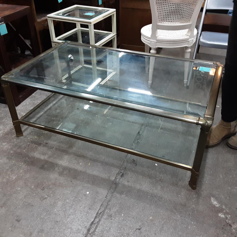 TABLE BASSE GM VERRE 2 NIV 