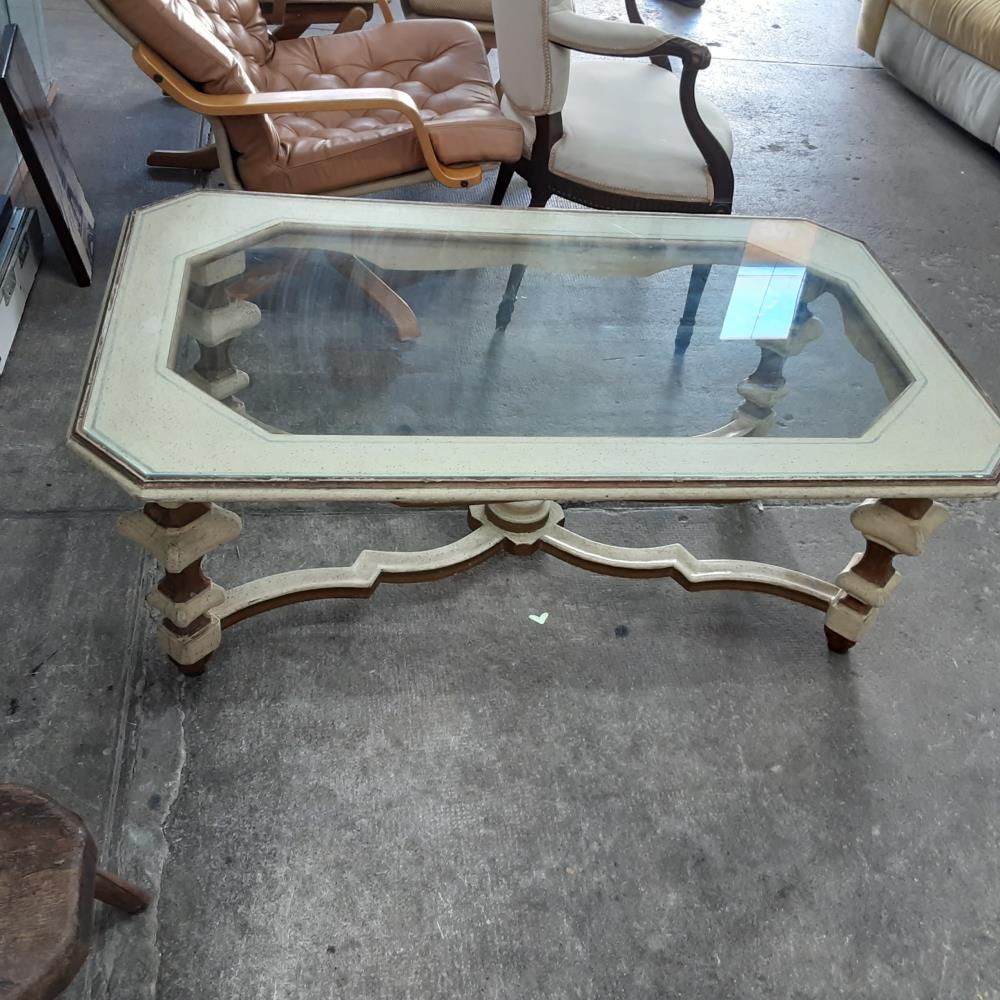 TABLE BASSE RECTANGLE BOIS VERRE 
