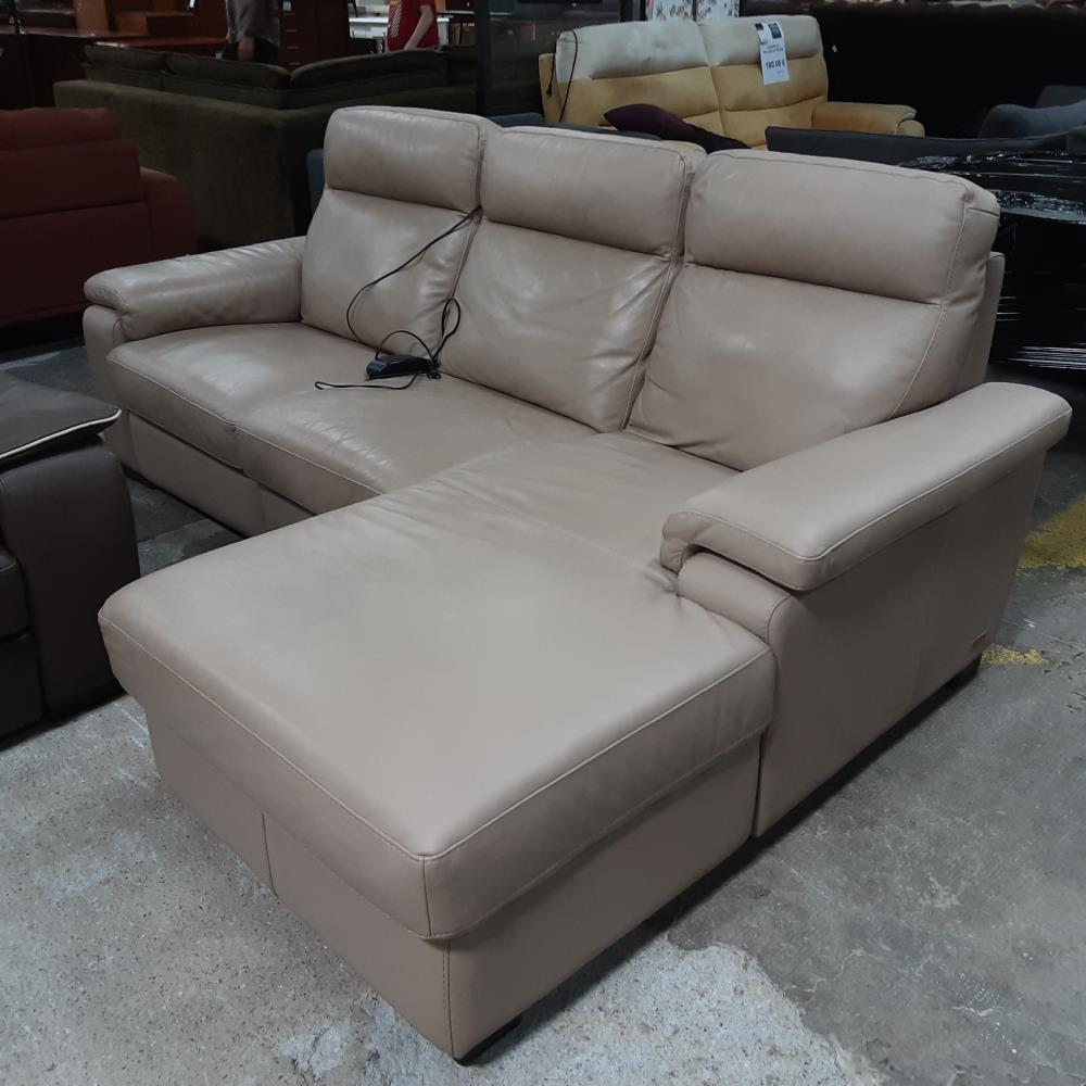 CANAPE D'ANGLE CUIR ÉLECTRIQUE POLTRONE SOFA 