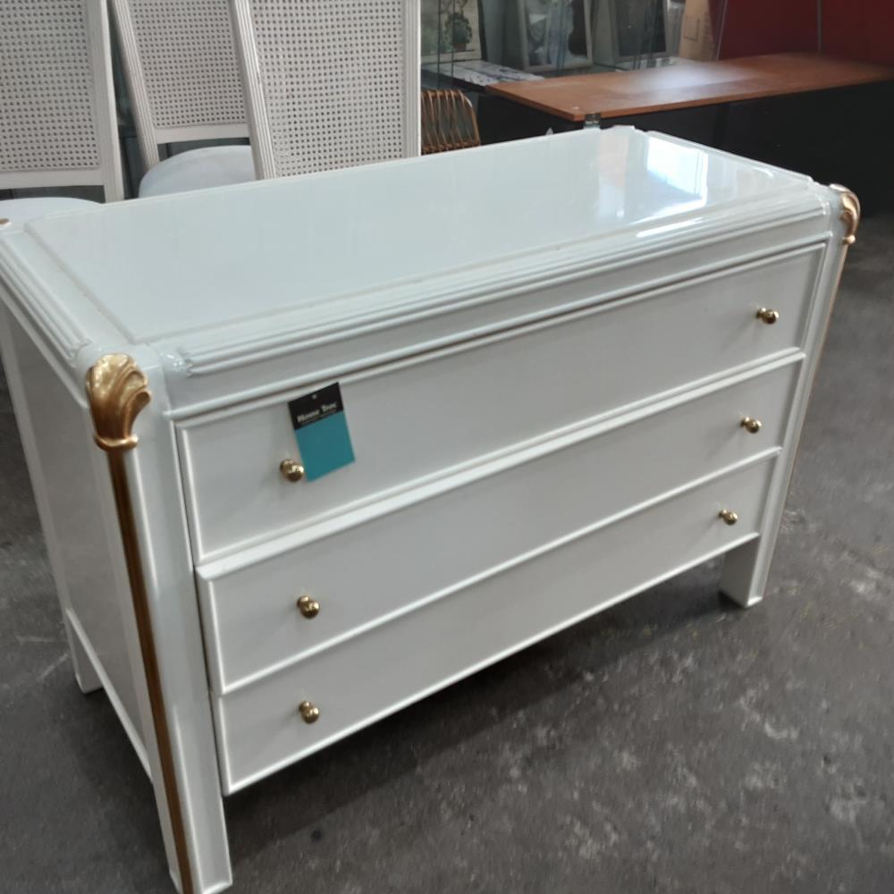 COMMODE 3 TIROIRS BLANCHE 