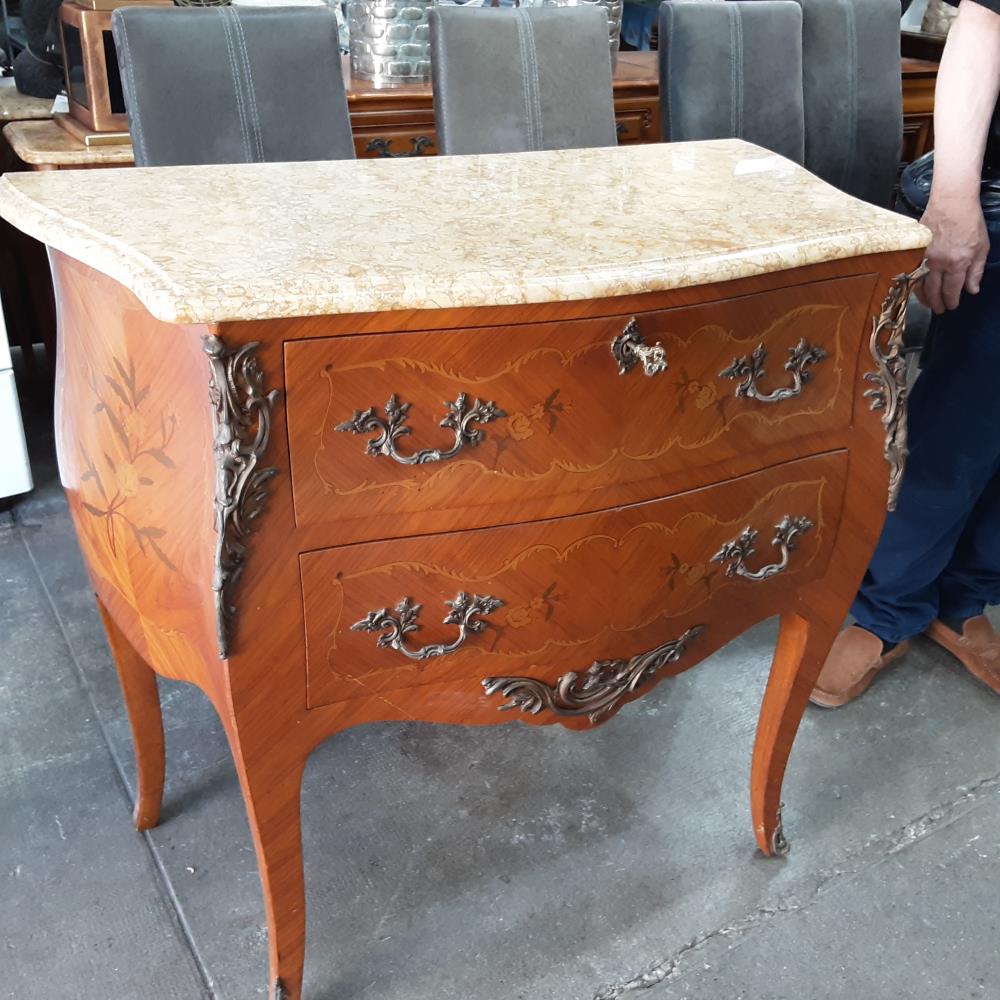 COMMODE 2 TIROIRS MARQUETÈ 