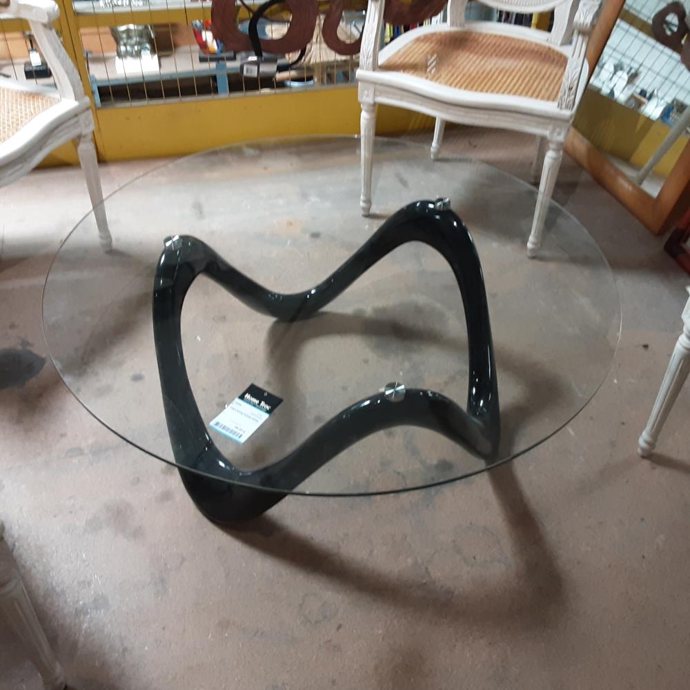 TABLE BASSE RONDE VERRE