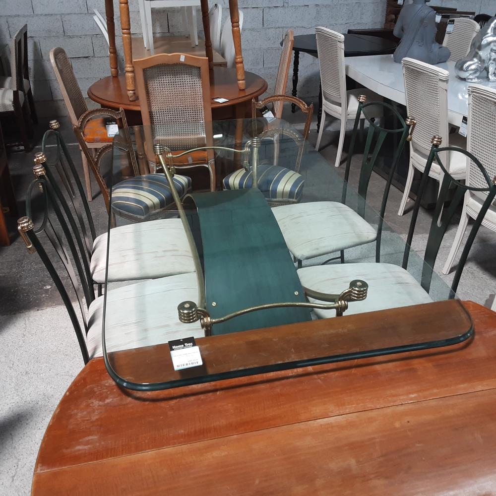 TABLE FER VERRE RECTANGLE 