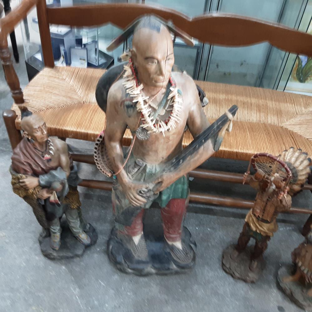 STATUE INDIEN GM BOIS 