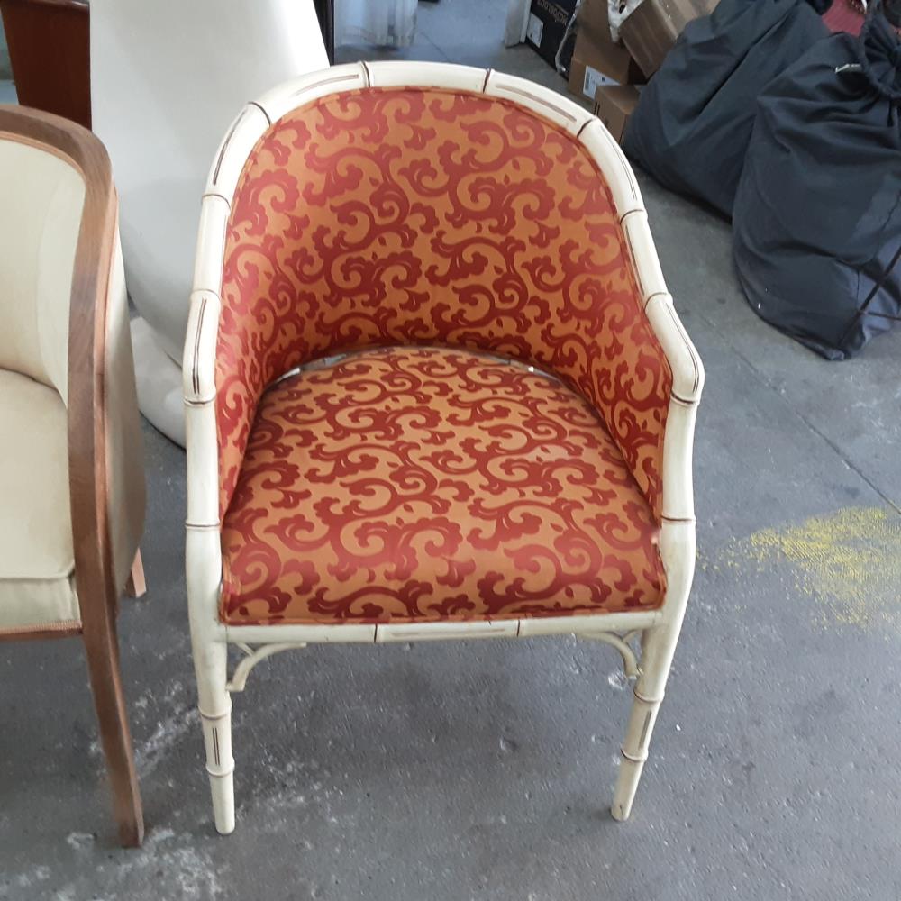 FAUTEUIL TISSU SAUMON 