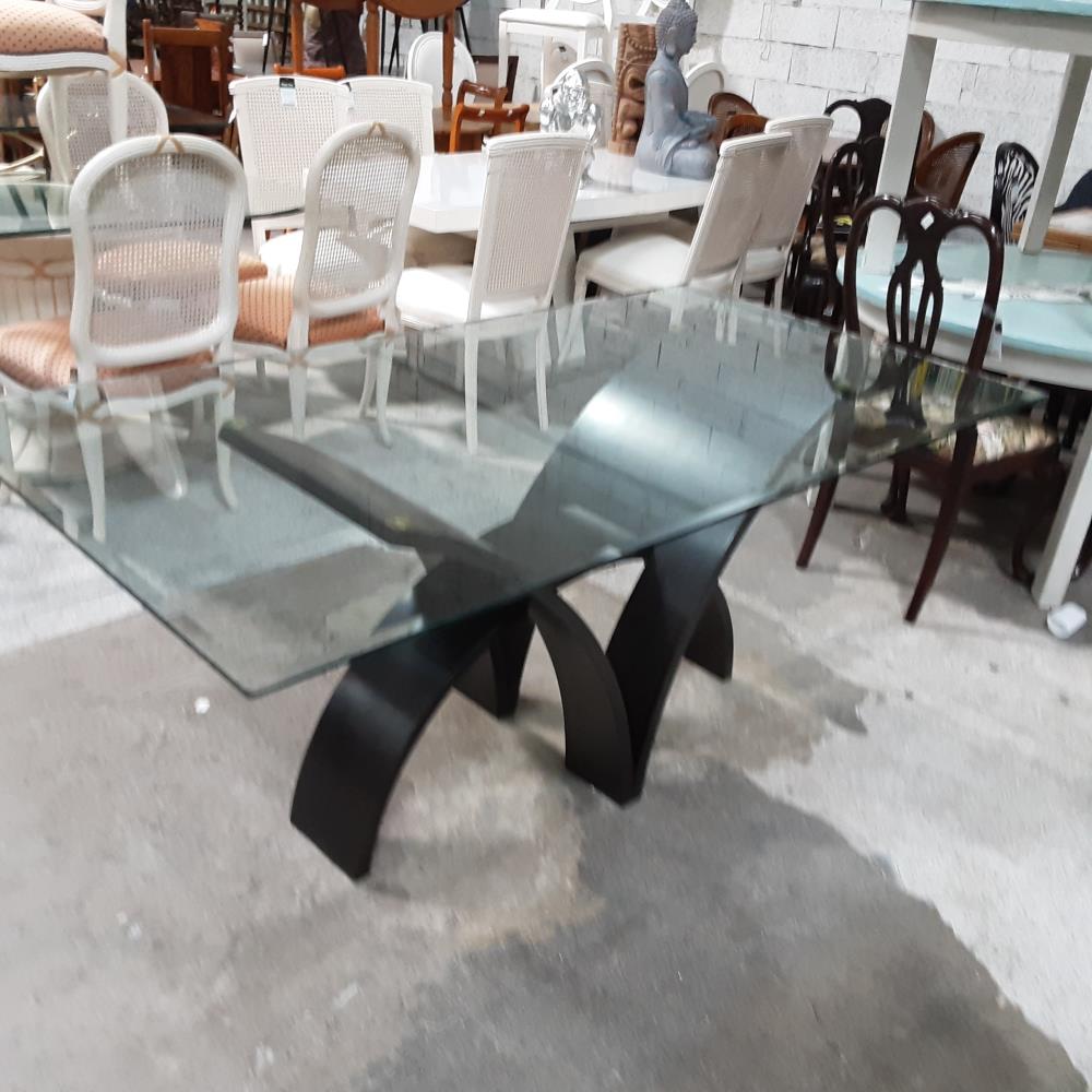 TABLE RECTANGLE VERRE 
