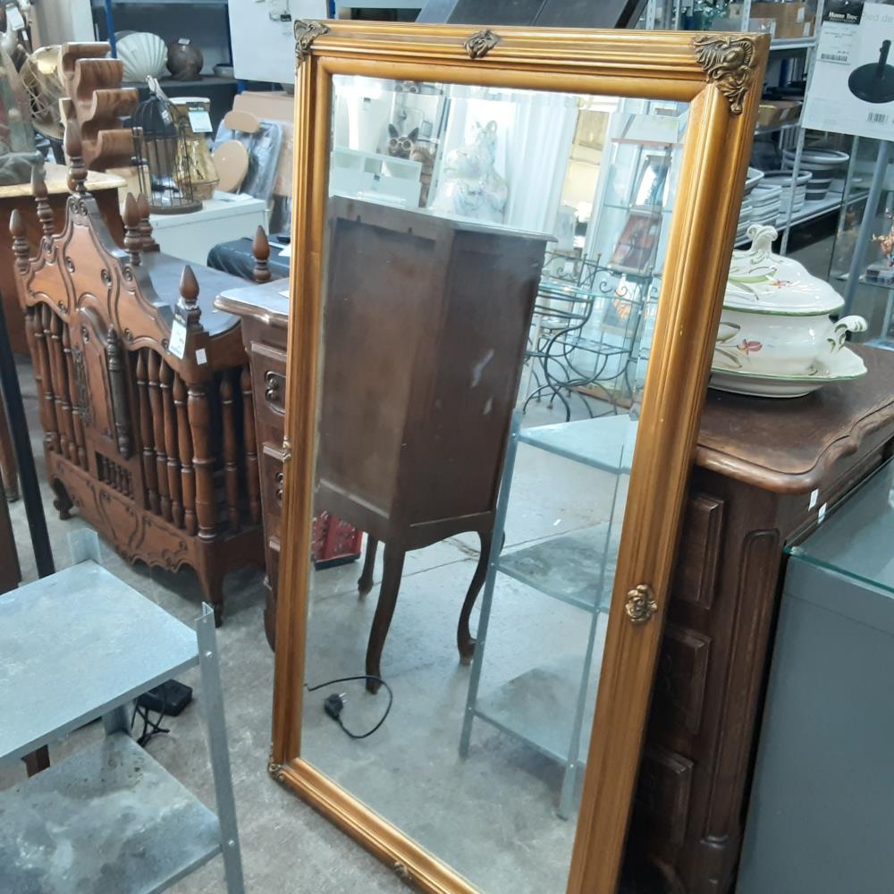 MIROIR RECTANGLE CADRE DORE 