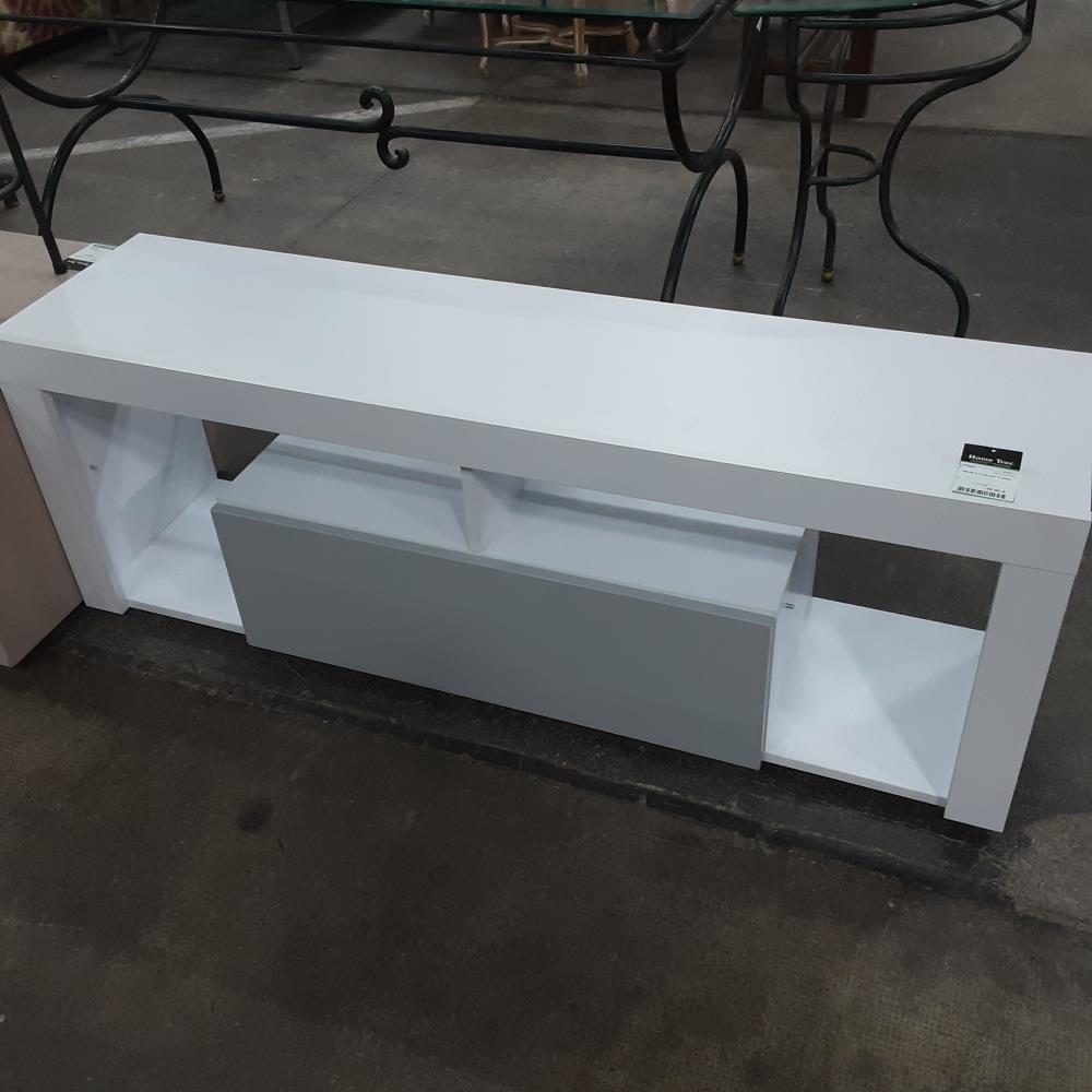 MEUBLE TV BLANC 1P GRIS