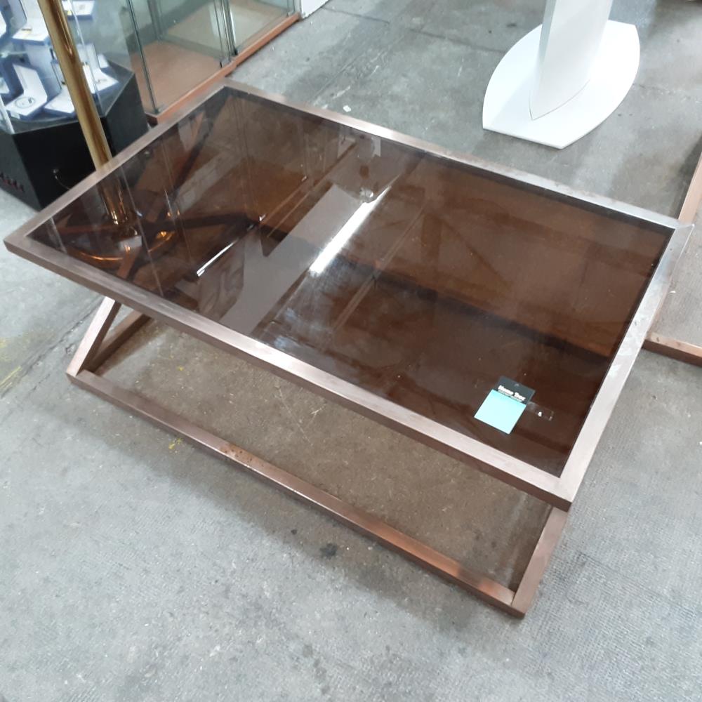 TABLE BASSE VERRE FER 