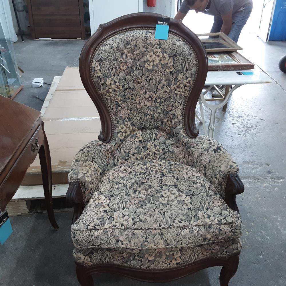 FAUTEUIL TISSU BOIS GM 