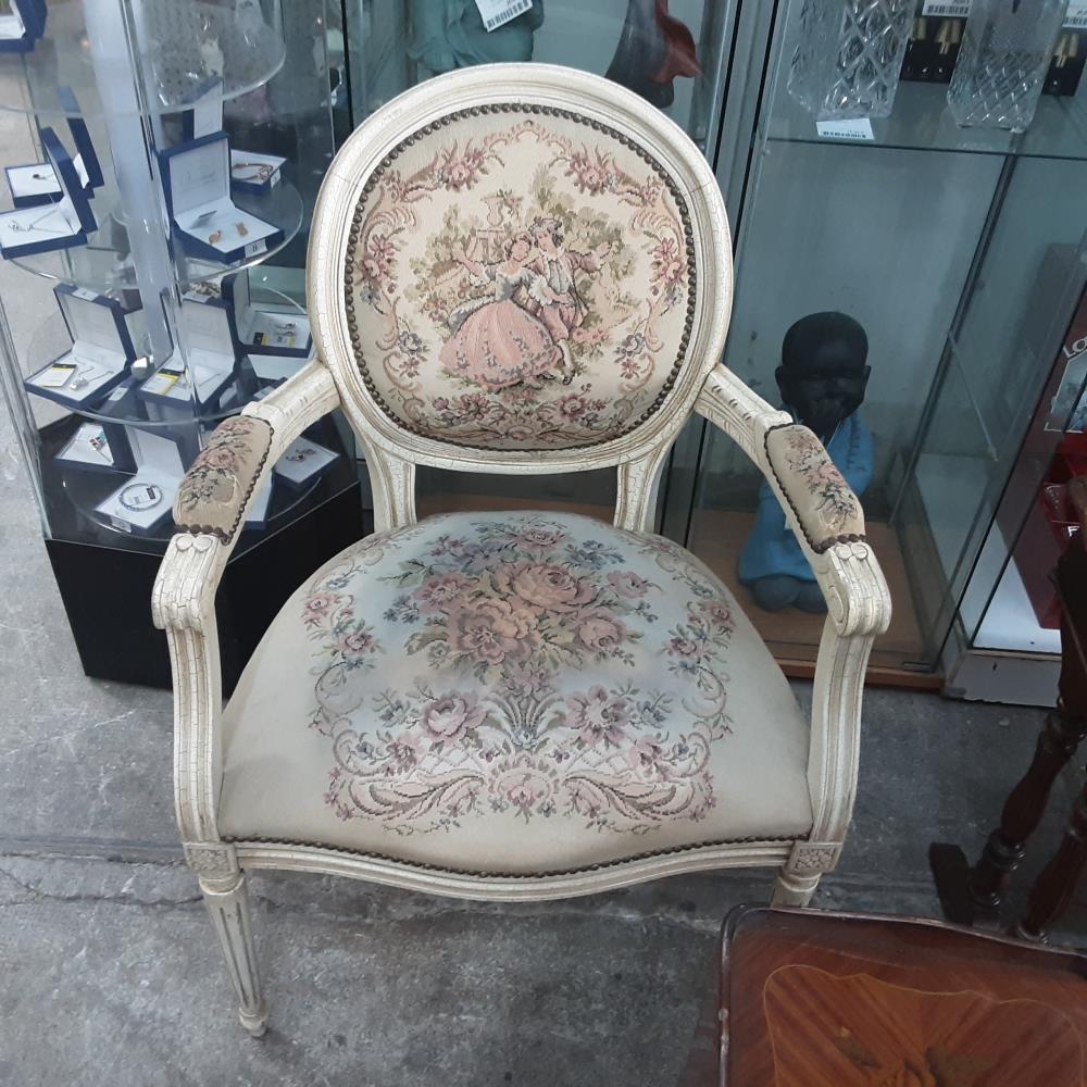 FAUTEUIL TISSU FLEURS 