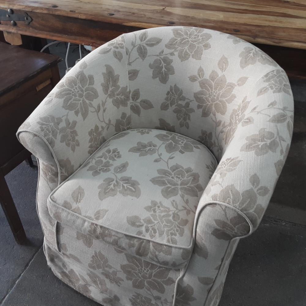 FAUTEUIL TISSU DECO FLEURS 