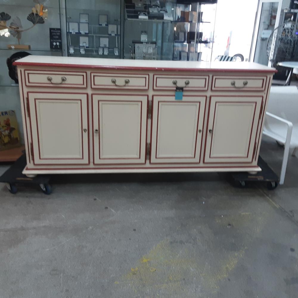 BUFFET BAS BOIS 4 PORTES 4 TIROIRS 