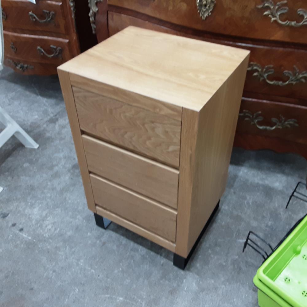 CHEVET 3 TIROIRS BEIGE 