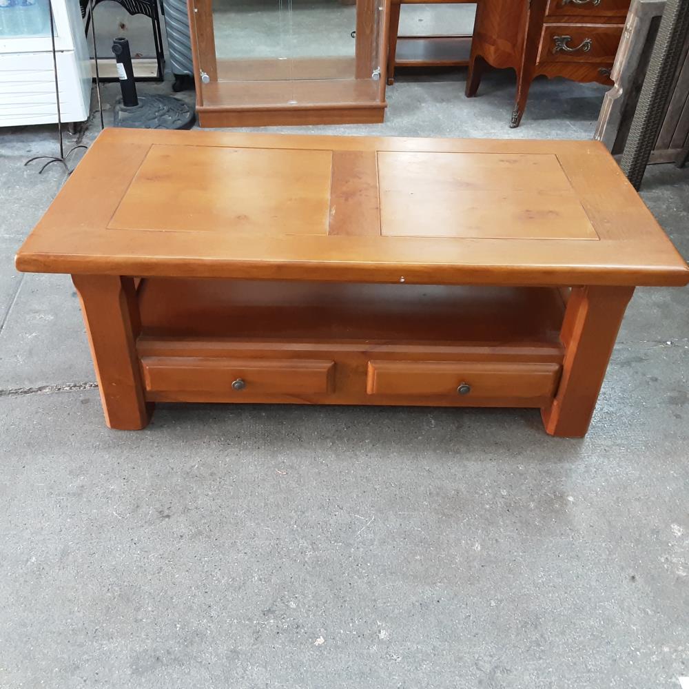 TABLE BASSE BOIS 2T 