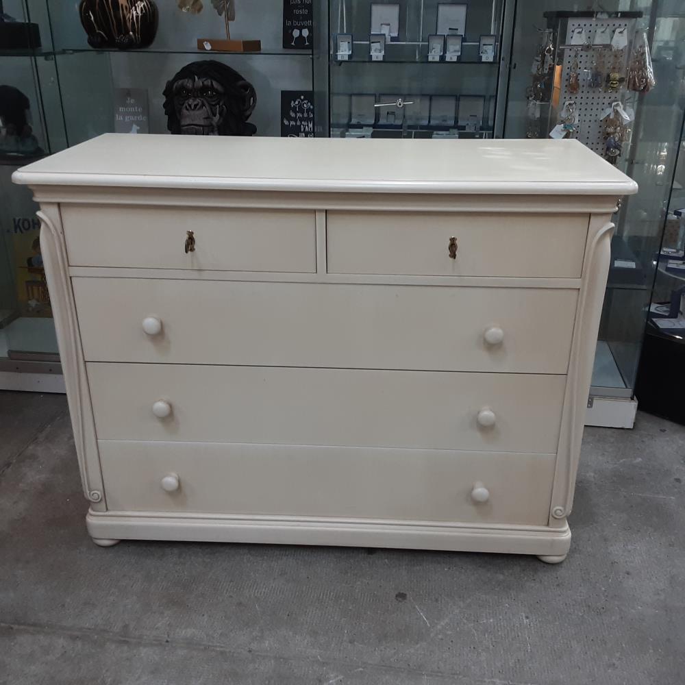 COMMODE 5 TIROIRS BEIGE 
