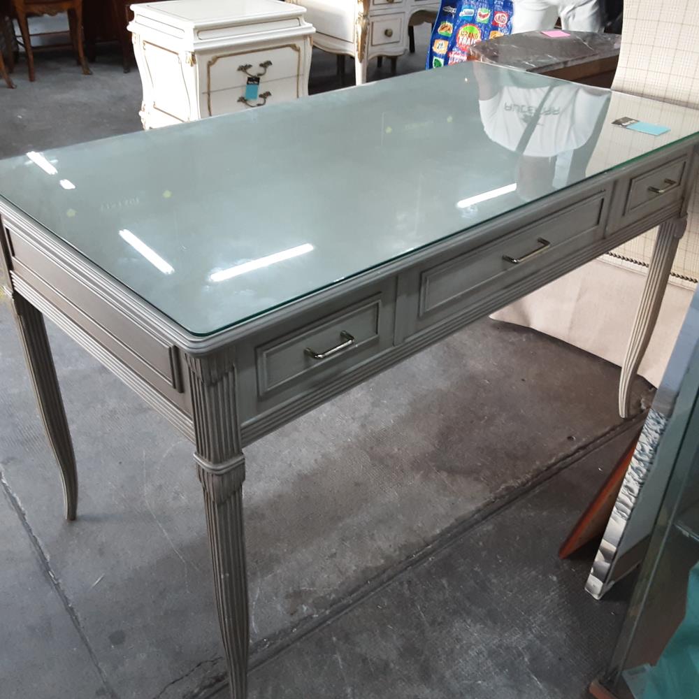 BUREAU 3 TIROIRS GRIS 
