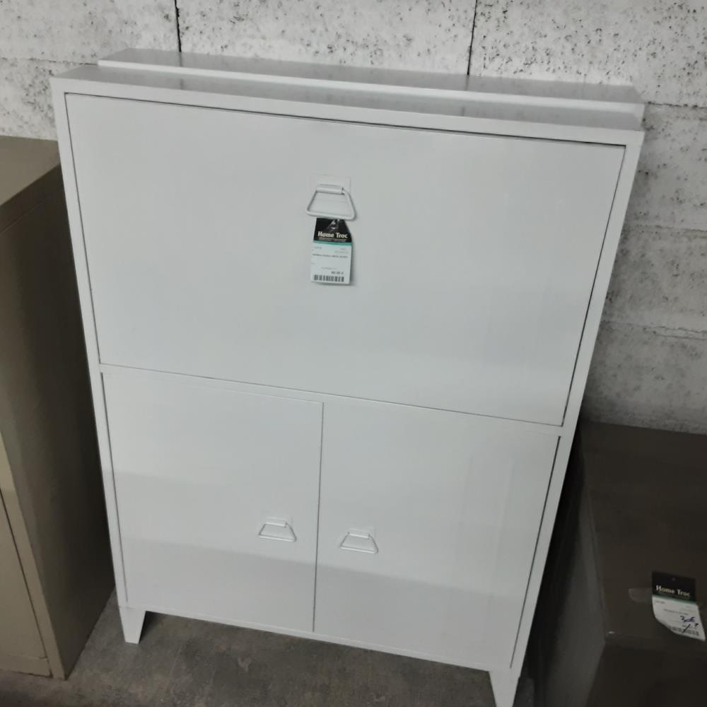 BUREAU MURAL METAL BLANC