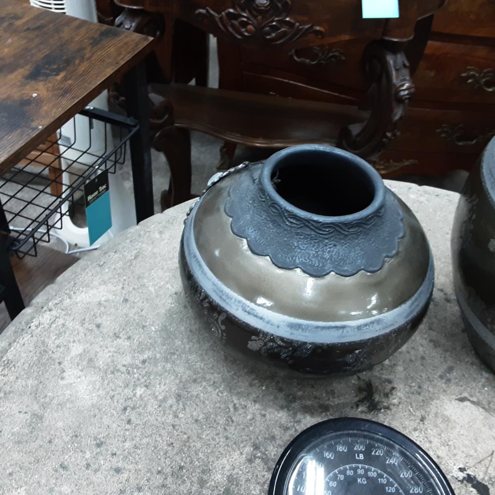 VASE TONS GRIS PM